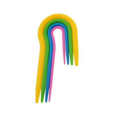 Műanyag kötőtűk, ívelt, horgolt, U-alakú nagy szemű tűk, barkácsolás a kézi sál pulóver csavarás szövő eszközéhez