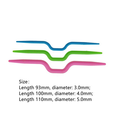 Műanyag kötőtűk, ívelt, horgolt, U-alakú nagy szemű tűk, barkácsolás a kézi sál pulóver csavarás szövő eszközéhez