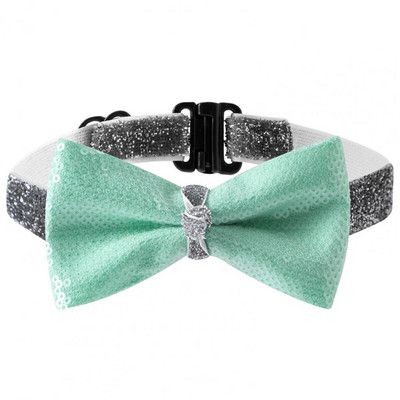 Kiváló kisállat csokornyakkendő vízálló macska csokorcsomós nyakörv, hosszan tartó, könnyen viselhető, csillogó flitterekkel Stílusú kisállat kutya macska nyakörv dekoráció