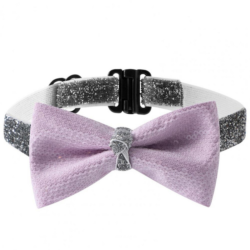 Kiváló kisállat csokornyakkendő vízálló macska csokorcsomós nyakörv, hosszan tartó, könnyen viselhető, csillogó flitterekkel Stílusú kisállat kutya macska nyakörv dekoráció