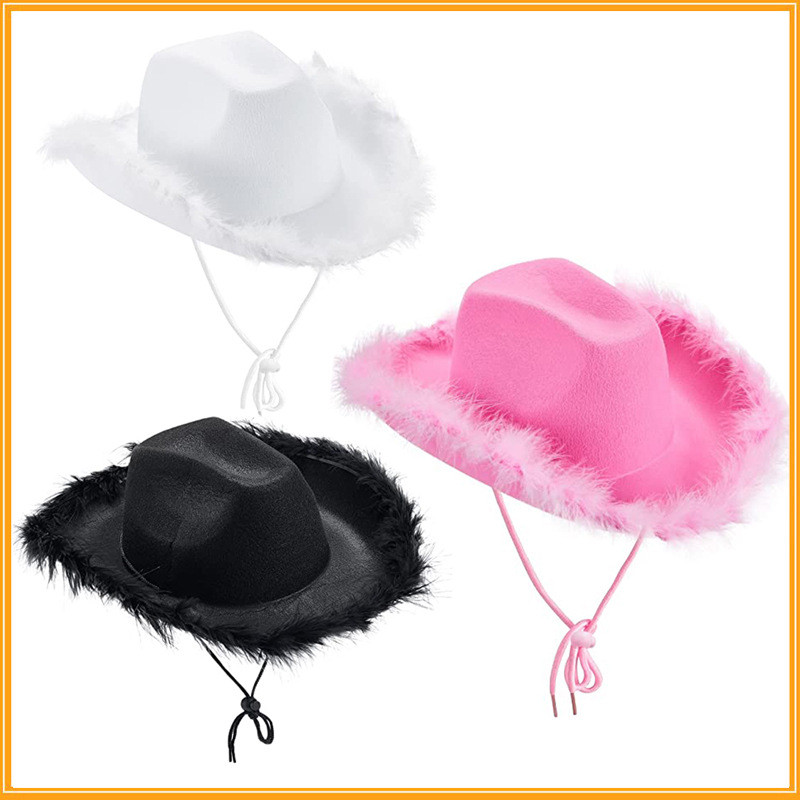 Pink Raw Border Cowboy Hat Bride To Be Sexy Банда за глава Team Bride Photo Props Аксесоари за кокоше парти Моминско парти