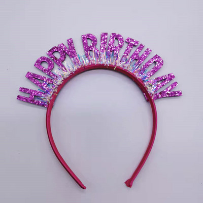 Laser Sequin Letter Headband Happy Birthday Καπέλο Γενέθλια Προμήθειες για πάρτι Γράμμα Hair Band Παιδικά Ενήλικες Χρόνια Πολλά Καπέλο