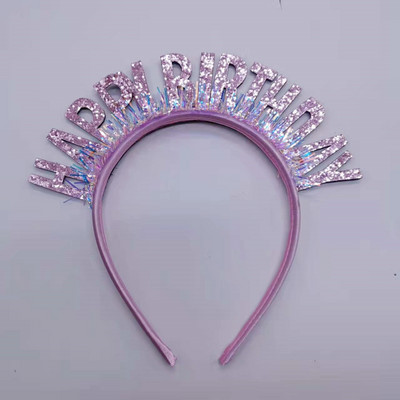 Laser Sequin Letter Headband Happy Birthday Καπέλο Γενέθλια Προμήθειες για πάρτι Γράμμα Hair Band Παιδικά Ενήλικες Χρόνια Πολλά Καπέλο