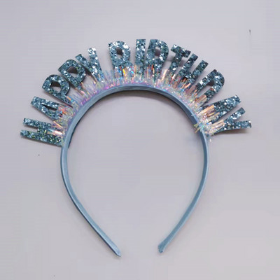 Laser Sequin Letter Headband Happy Birthday Καπέλο Γενέθλια Προμήθειες για πάρτι Γράμμα Hair Band Παιδικά Ενήλικες Χρόνια Πολλά Καπέλο