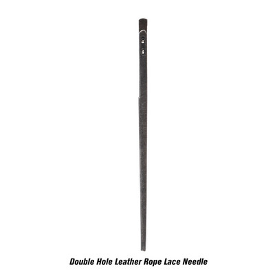 LMDZ ādas šūšanas amatniecības rīks Ādas virves mežģīņu adata, dubultā cauruma viena cauruma DIY rokas rīks ādas auklām adāmadata