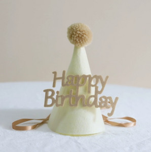 1 db INS Kids Barna Születésnapi Kalap Nem szőtt Khaki Party Kalap Baby Shower Sárga Fejfedő Koreai stílusú Rózsaszín Kék Zöld Bevont sapka