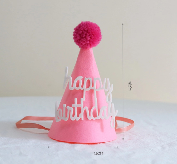 1 db INS Kids Barna Születésnapi Kalap Nem szőtt Khaki Party Kalap Baby Shower Sárga Fejfedő Koreai stílusú Rózsaszín Kék Zöld Bevont sapka