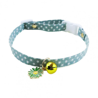 Ērta pavasara kaklasiksna ar zvana kulonu, regulējama mājdzīvnieka kaklarota maziem un vidējiem suņiem kaķiem zvana kakla siksna Drošs mājdzīvnieku aksesuārs