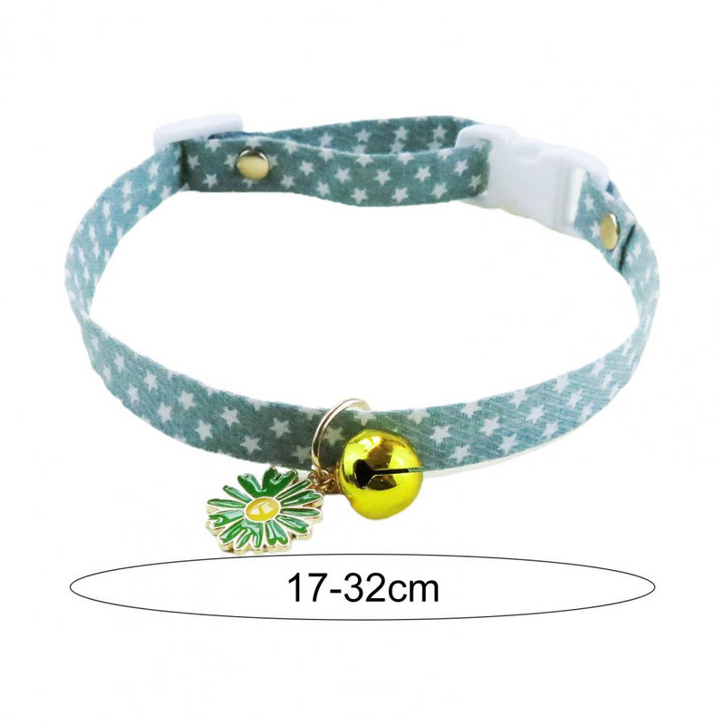 Ērta pavasara kaklasiksna ar zvana kulonu, regulējama mājdzīvnieka kaklarota maziem un vidējiem suņiem kaķiem zvana kakla siksna Drošs mājdzīvnieku aksesuārs