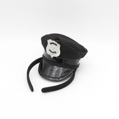 Cosplay mini rendőrtiszt tengerész haditengerészet repülős pilóta sapka felnőtt gyerekeknek ballagási parti fejpánt kisállat macska kutya fejdísz