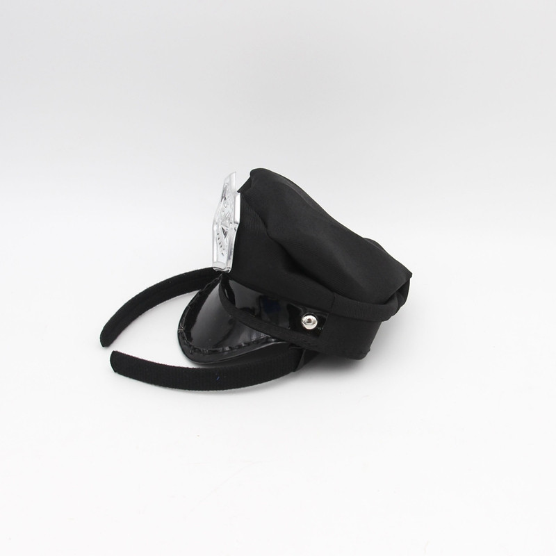 Cosplay mini rendőrtiszt tengerész haditengerészet repülős pilóta sapka felnőtt gyerekeknek ballagási parti fejpánt kisállat macska kutya fejdísz