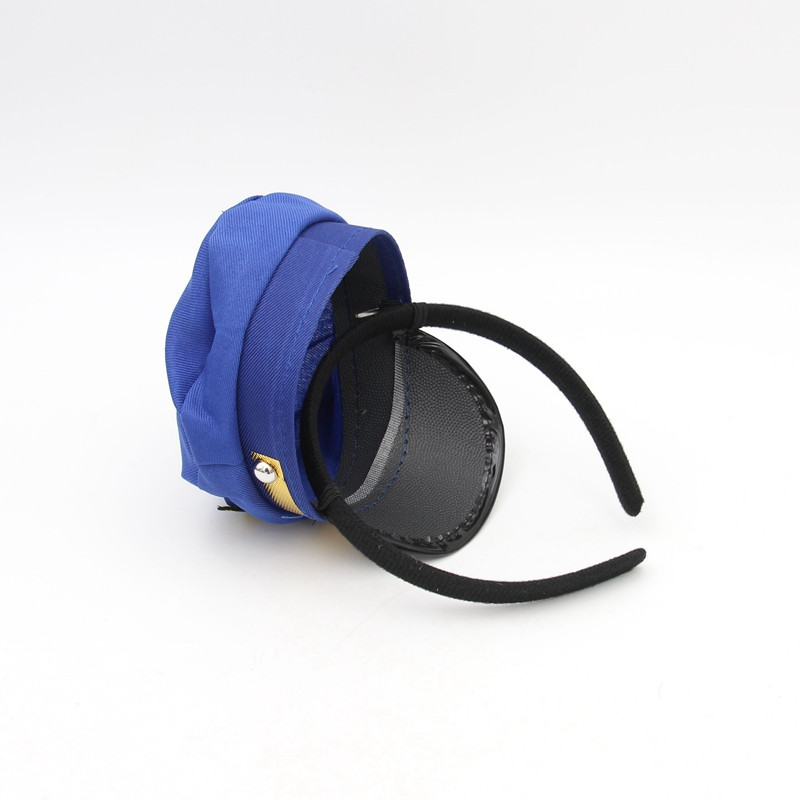 Cosplay mini rendőrtiszt tengerész haditengerészet repülős pilóta sapka felnőtt gyerekeknek ballagási parti fejpánt kisállat macska kutya fejdísz