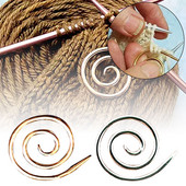 3 db ötvözet kötőtűk Spirális kendő Horgolt tű Hajlított kárpittűk fonalhoz Barkácsolás Varrótartozékok Kötőeszköz 4cmx4cm