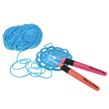 Led куки за плетене на една кука Направи си сам инструмент за игла със светеща игла за кука Светещи игли за плетене Creative Weave Инструмент за шиене Ръчна изработка