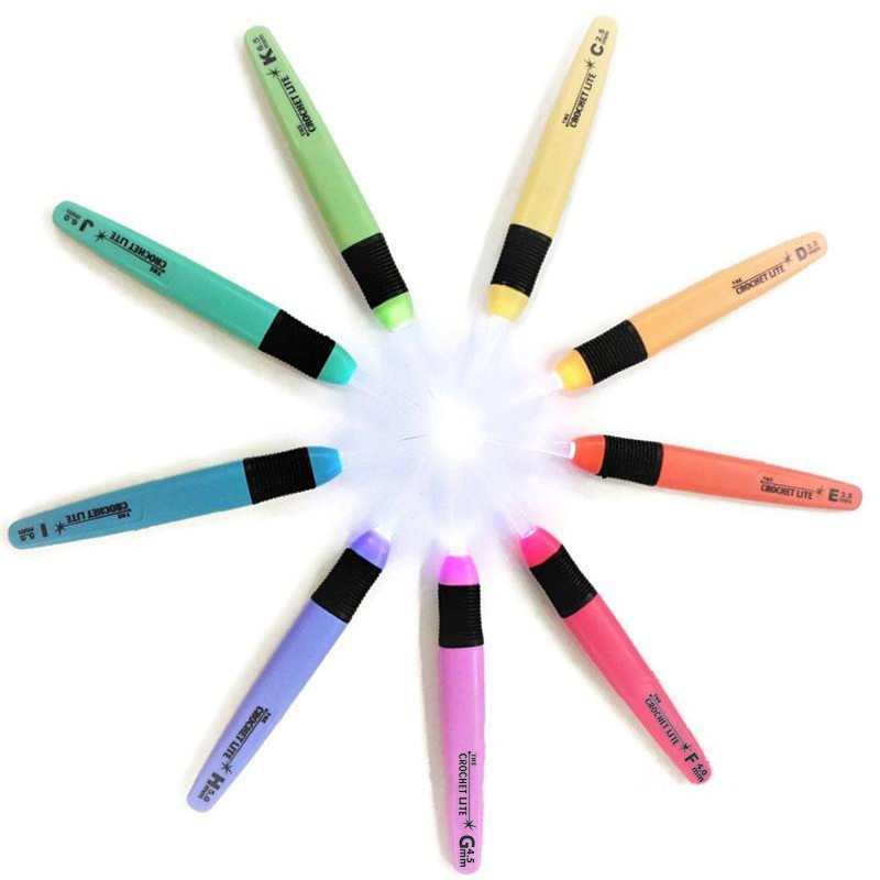 Led tamboradatas DIY adatas rīks ar vieglu mirdzošu āķa adatu Light Up Adāmadatas Creative Weave šūšanas rīks roku darbs