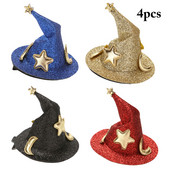 4Gb Bērnu raganas cepures matu sprādzes Mini Helovīna matu sprādzes Matu sprādzes ballītes festivāla galvassegas Halovīni Barrette matu aksesuārs