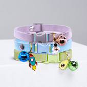 Aranyos többszínű macska nyakörv Szíj harang macska nyakörvvel Macska nyaklánc Kutya nyakörv Kisállat nyakörv Cica kiegészítők Cica nyakörv