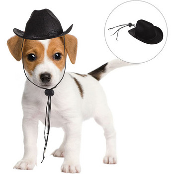 Καπέλο με στολές κατοικίδιων ζώων και καπέλο αστείου σκύλου Μπαντάνα Καπέλα δυτικού καουμπόι για πάρτι γενεθλίων για κατοικίδια Cosplay Αξεσουάρ καλλωπισμού
