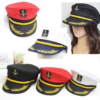 Στρατιωτικά καπέλα για ενήλικες Σκάφος Skipper Ship Sailor Captain Κοστούμι καπέλο ρυθμιζόμενο καπέλο Navy Marine Admiral για άνδρες Γυναίκες