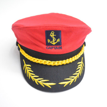 Възрастни яхти Военни шапки Лодка Капитан Кораб Моряк Капитан Костюм Шапка Регулируема шапка Морски адмирал на флота за мъже, жени