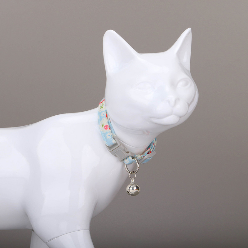 Моден нашийник за домашни любимци с черешов принт, регулируеми нашийници за котки, колие, кученце, висулка, нашийник за чихуахуа, шнауцер, домашни любимци, консумативи за кучета