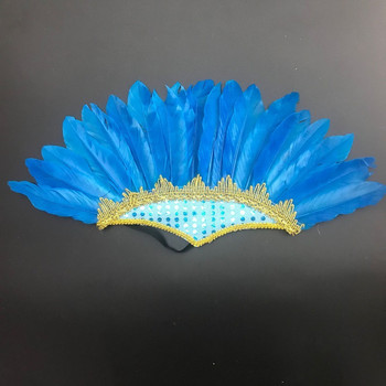 Carnival Indian Chief Hats Αξεσουάρ μαλλιών Γενέθλια Πάρτι Γενεθλίων Πολυτελής κόμμωση με χρωματιστά φτερά για άνδρες και γυναίκες