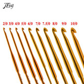 10 gab. Weave Amatniecības džemperis Adāmas metāla rokturi Amatniecības adatas Alumīnija oksīda dubultā gala tamboradata (2mm-10mm)