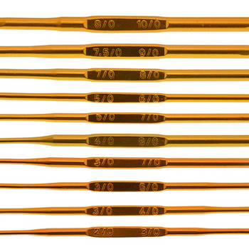 10 τμχ Πλεκτό πουλόβερ Weave Craft Μεταλλική λαβή Craft Needles Αλουμίνα Βελόνα πλεξίματος με βελονάκι διπλού άκρου (2mm-10mm)