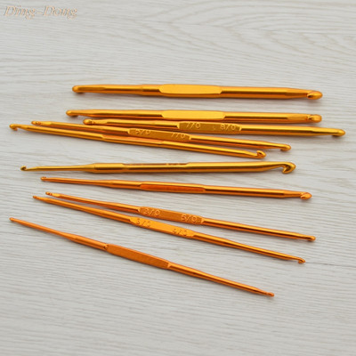 10 gab. Weave Amatniecības džemperis Adāmas metāla rokturi Amatniecības adatas Alumīnija oksīda dubultā gala tamboradata (2mm-10mm)