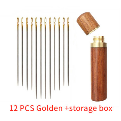 12 gab. Aklā adata Vecāka gadagājuma cilvēkiem, adatas puses caurums, roku šūšana, nerūsējošā tērauda šūšana bezadatas vītņošanai apģērbu šūšanas rīki