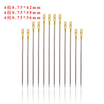 12 gab. Aklā adata Vecāka gadagājuma cilvēkiem, adatas puses caurums, roku šūšana, nerūsējošā tērauda šūšana bezadatas vītņošanai apģērbu šūšanas rīki