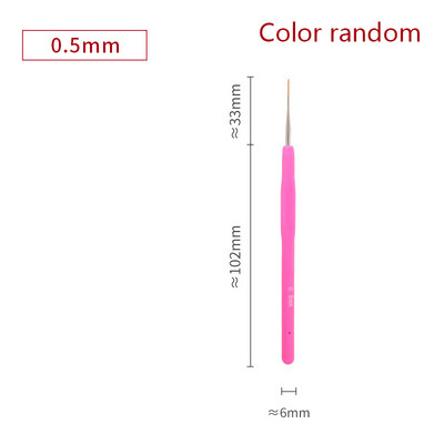 1PC 0,5-2,8 mm гумена дръжка куки за плетене на една кука метални игли за плетене прежди за плетене на една кука куки DIY инструменти за занаяти произволен цвят