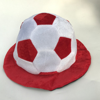 Carnival Party Boy Football Fans Καπέλο αστείο καπέλο Λευκό μαύρο ποδόσφαιρο Κεφαλή κεφαλής για ενήλικες Cosplay ντύσιμο αξεσουάρ