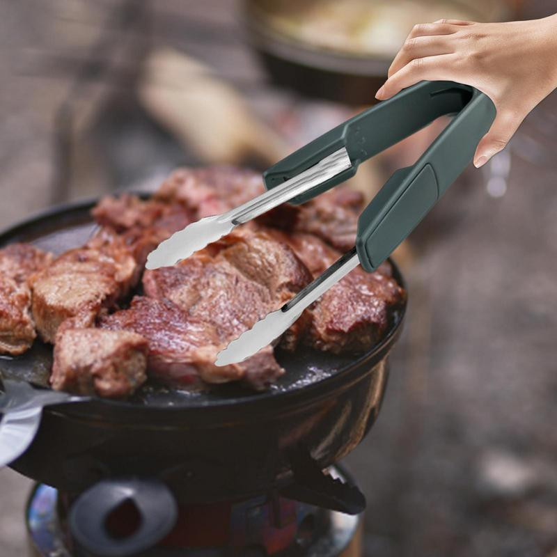 Pārtikas knaibles Nerūsējošais tērauds Virtuves knaibles Neslīdošas gatavošanas skavas Skavas instrumenti Silikona daudzfunkcionālas grilēšanas BBQ piederumi