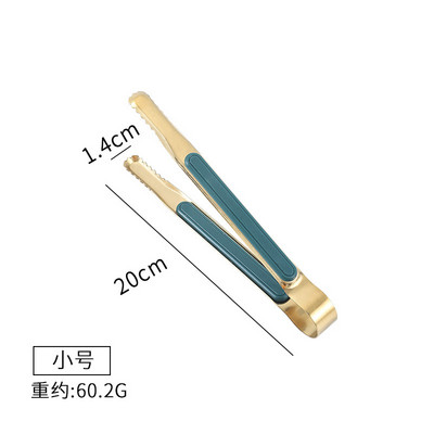 Konyhai arany rozsdamentes acél ételtálaló fogók koreai stílusú csúszásmentes klipsz grill kenyérhez jég büfé bilincs főzőedények