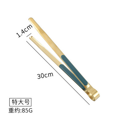 Konyhai arany rozsdamentes acél ételtálaló fogók koreai stílusú csúszásmentes klipsz grill kenyérhez jég büfé bilincs főzőedények