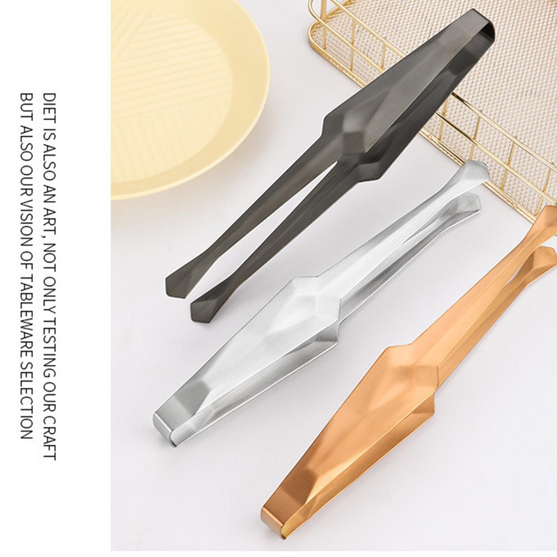 Tērauda virtuves knaibles Pārtikas knaibles Maizes skava Barbekjū skava BBQ Ēdiena gatavošanas rīki Skava Virtuves piederumi Knaibles C9H0