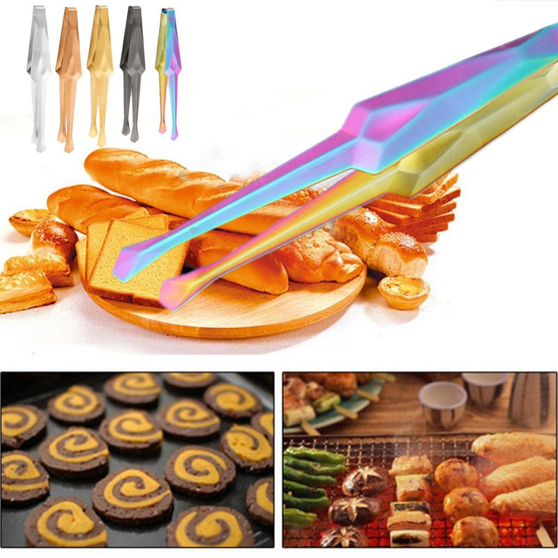 Tērauda virtuves knaibles Pārtikas knaibles Maizes skava Barbekjū skava BBQ Ēdiena gatavošanas rīki Skava Virtuves piederumi Knaibles C9H0