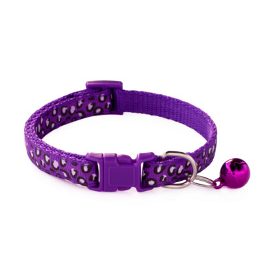 Aranyos macska nyakörv színes leopárdmintás kölyök macska nyakörv Kisállat nyakörv Divat leopárdfej mintás kisállat nyakörv kellékek cicák