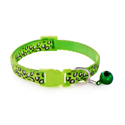 Aranyos macska nyakörv színes leopárdmintás kölyök macska nyakörv Kisállat nyakörv Divat leopárdfej mintás kisállat nyakörv kellékek cicák