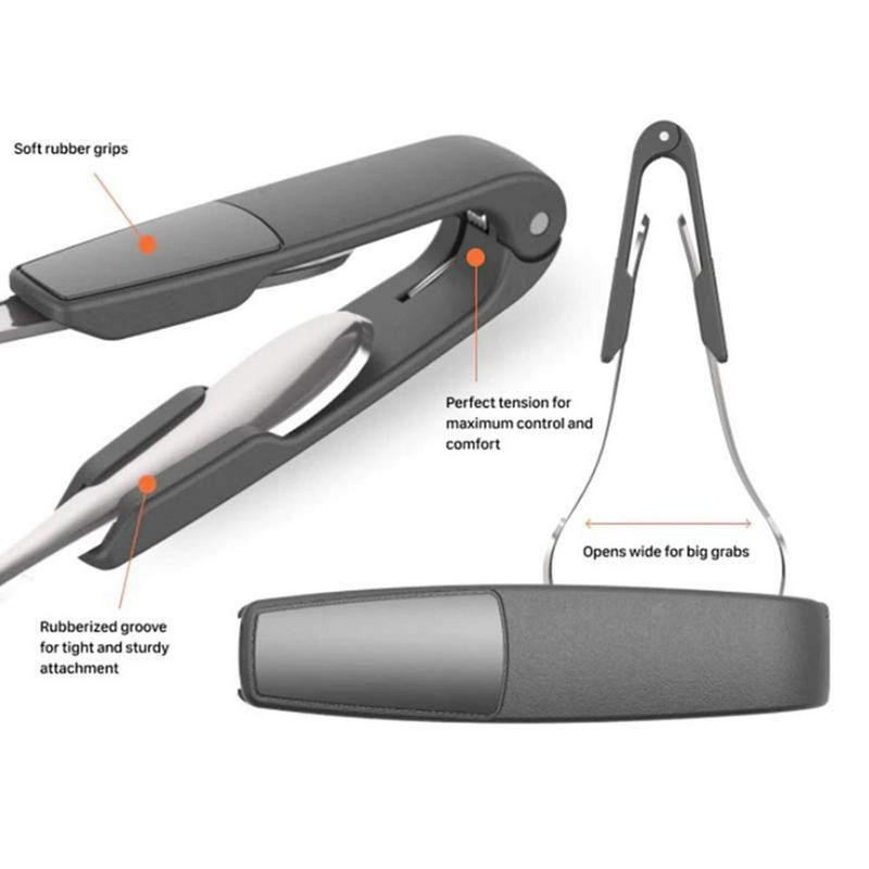 Konyhai fogók Tálaló evőeszközfogók villák rögzítéséhez Kanalak Multifunkcionális tálalófogók BBQ grillezéshez saláta süteményekhez fekete