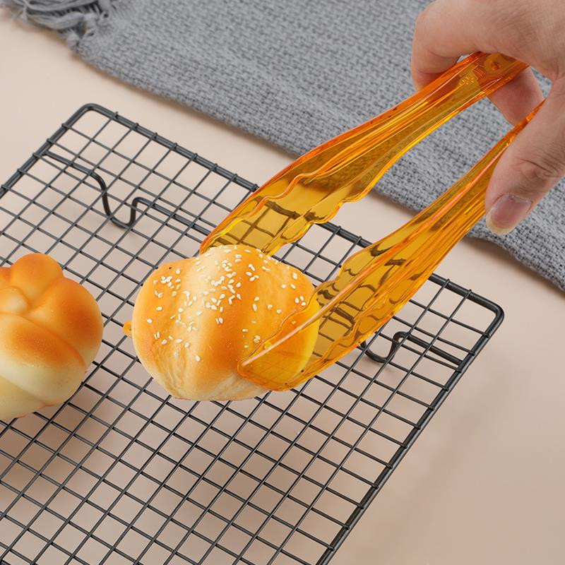 1gab Plastmasas virtuves pārtikas knaibles Pretpiedeguma neslīdošs rokturis Pasniegšanas knaibles Maizes knaibles Virtuves instrumenti Cepšanas rīki Aksesuāri