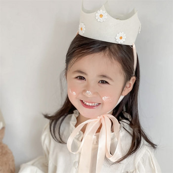 Κορέα προμήθειες για πάρτι γενεθλίων Καπέλο Ins Daisy Headband Καπέλα κορώνα για πάρτι για πρώτη φορά γενεθλίων για κοριτσάκια φωτογραφικά στηρίγματα