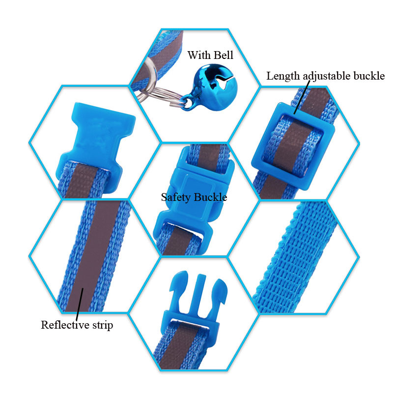 Atstarojoša kaķa kaklasiksnas drošības sprādze ar Bell Breakaway Pet Small Dog Collier ķēdes kaklarota, personalizēta Gatos Kitten Perro