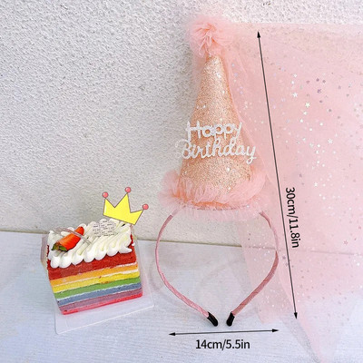 Születésnapi parti ünnepség fejpánt Kid Happy Birthday Hat Ins Születésnapi sapka gyereknapi dekorációhoz Fejpánt 생일 Bruja