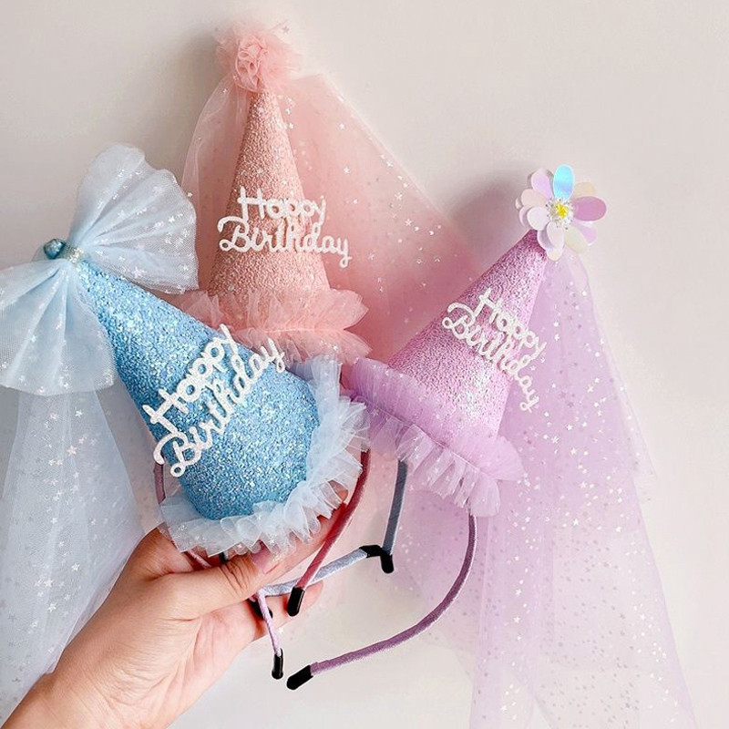 Születésnapi parti ünnepség fejpánt Kid Happy Birthday Hat Ins Születésnapi sapka gyereknapi dekorációhoz Fejpánt 생일 Bruja