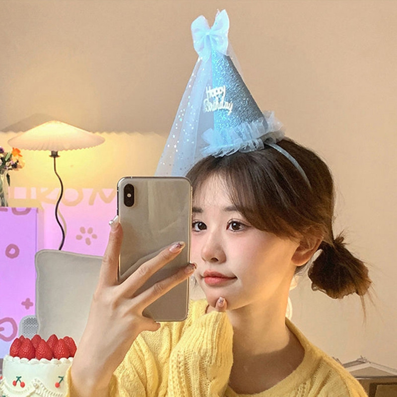 Születésnapi parti ünnepség fejpánt Kid Happy Birthday Hat Ins Születésnapi sapka gyereknapi dekorációhoz Fejpánt 생일 Bruja