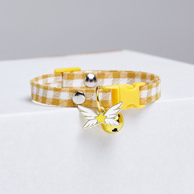 Macskanyakörv Aranyos csengő rajzfilm nyaklánc állítható nyakörv Avokádó medál Kockás macskanyakörv Macska kiskutya kisállat macska kiegészítők