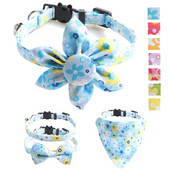 Floral Animal de companie Guler pentru pisici Accesorii pentru câini Colier cu clopoțel Chaturi Arc Bandana Colier floarea-soarelui Rechizite pentru capre Breakaway Charm