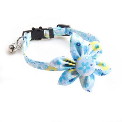 Floral Animal de companie Guler pentru pisici Accesorii pentru câini Colier cu clopoțel Chaturi Arc Bandana Colier floarea-soarelui Rechizite pentru capre Breakaway Charm